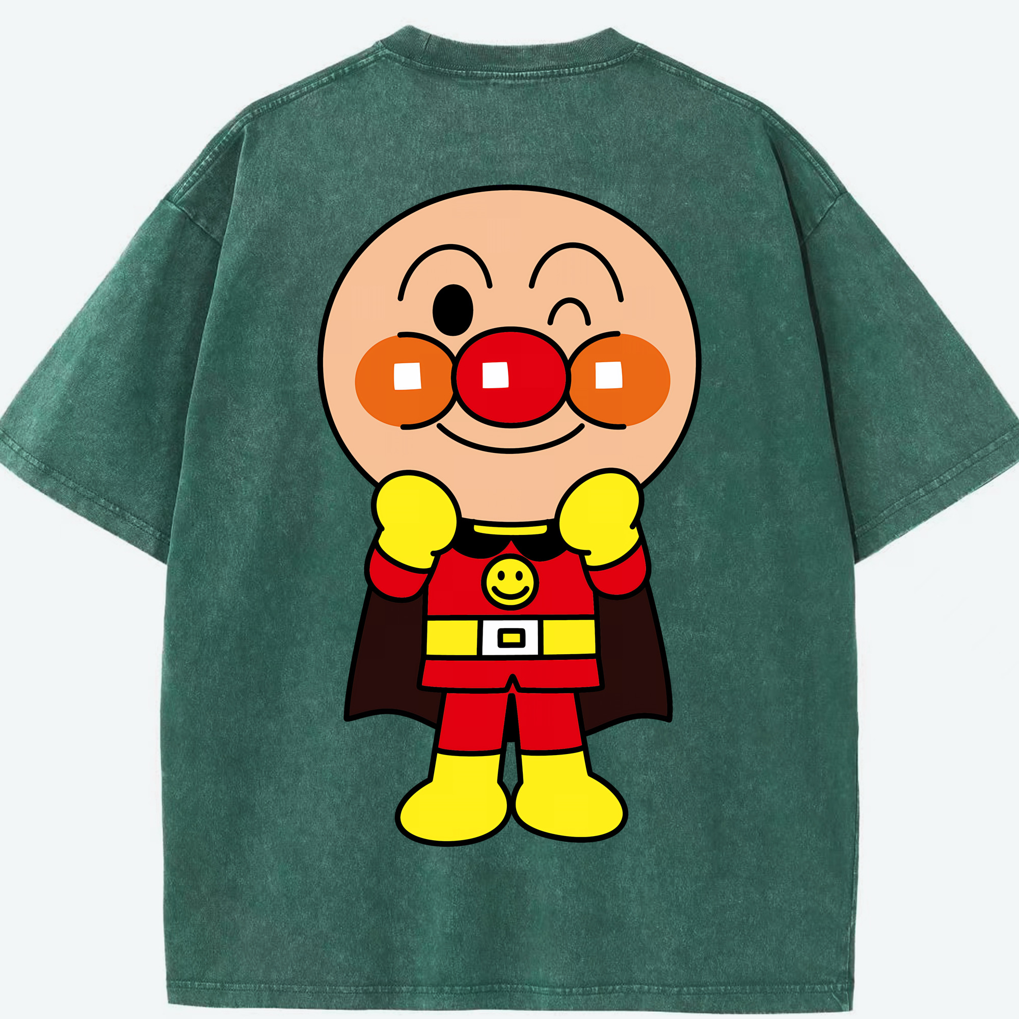 （画像用） アンパンマン Anpanman 綿100% ヴィンテージ風 半袖Tシャツ（背面プリント）